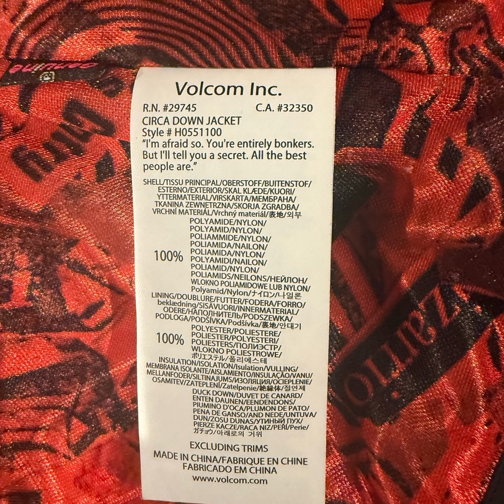 VOLCOM Black Circa Down Jacket Puffer Jacket - image 5